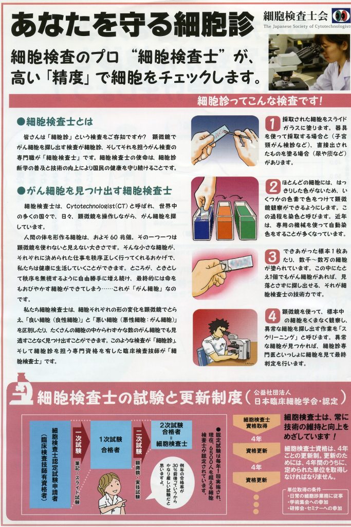 細胞検査士とは 兵庫県臨床細胞学会